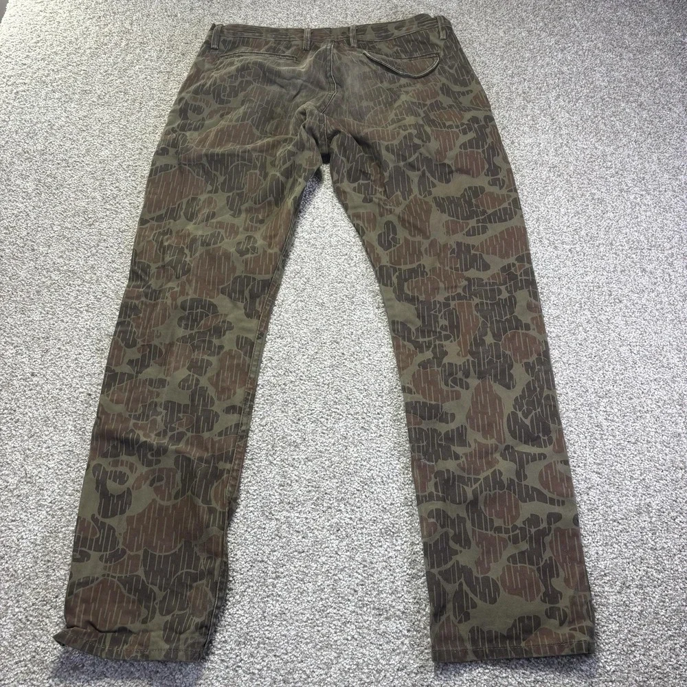 RGT Pants Mens 32x30 Green Camo Officer Trouser Slim Taper Chino USA